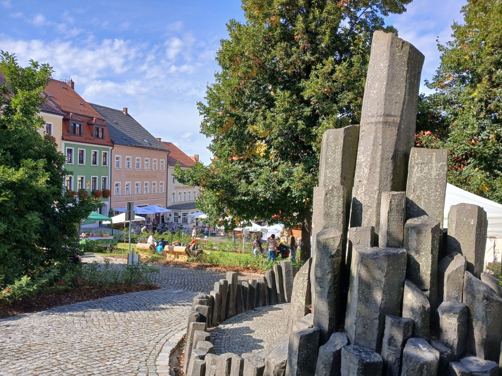 Basaltsäulen Marktplatz Stolpen